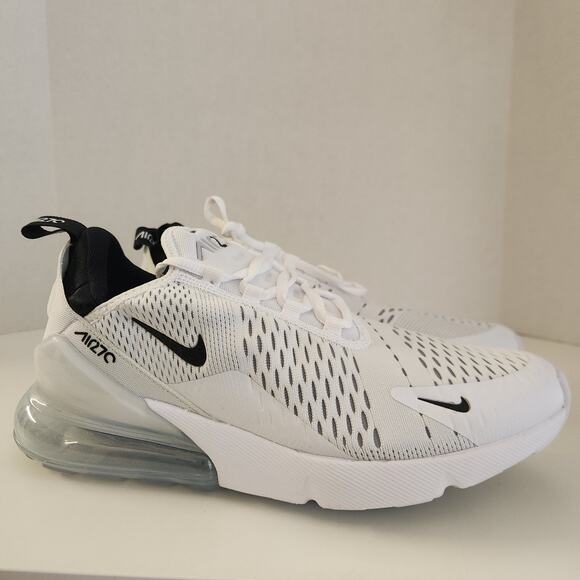 Nike Men\'s Air Max 270 Shoes, White/Black-White, 8.5 main image 4